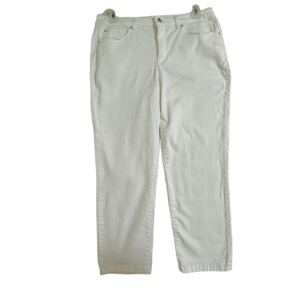 Charter Club Jean Shop Bristol Capri White Mid Rise Jeans Women's Size 8 - Picture 1 of 9